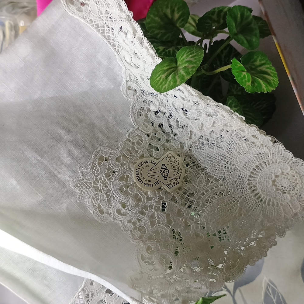 Delicate White Lace Handkerchief